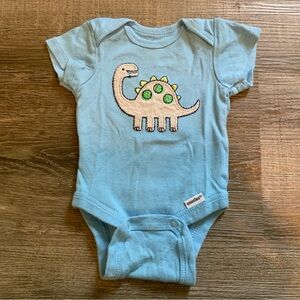 ⭐️ 5 for $15 Gerber Blue Dinosaur Onesie
